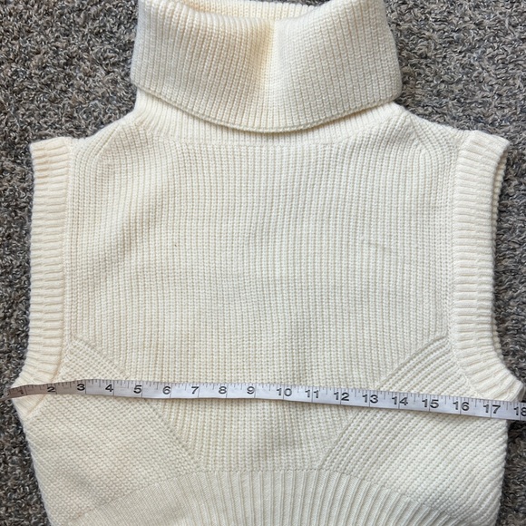 Cider old money Preppy Turtle Knit Sleeveless Cream Sweater Vest - Picture 8 of 10